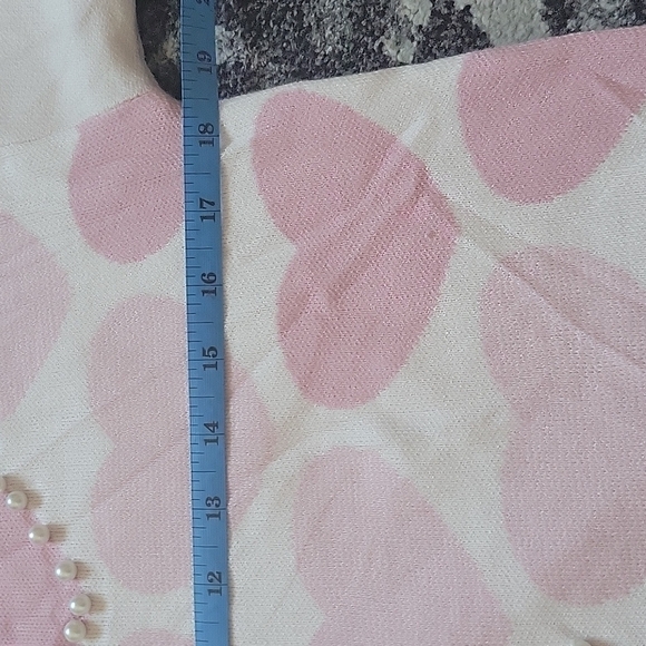 CHICWISH Pinky Heart Pearly Knit Sweater US S - Picture 6 of 7